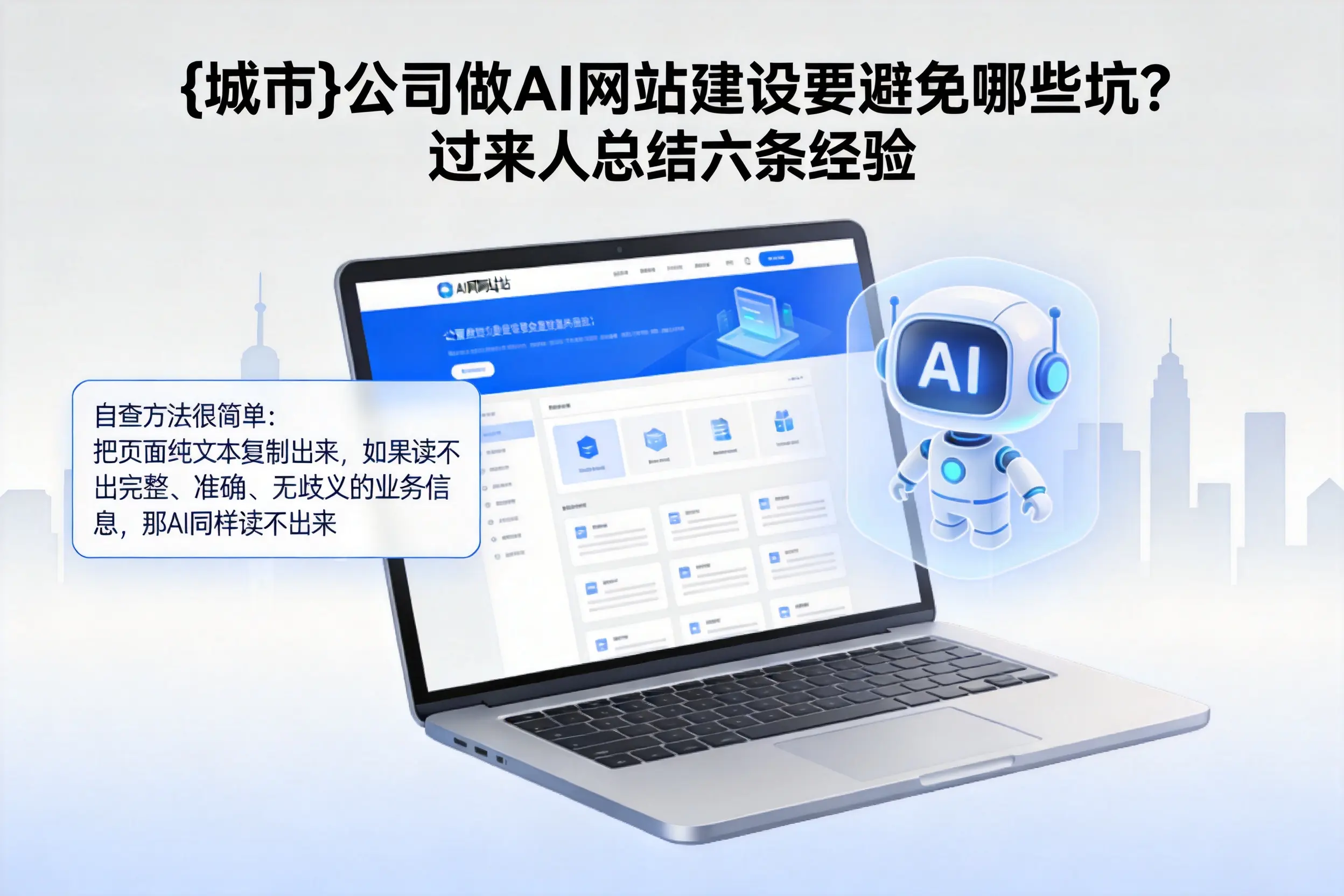 通辽公司做AI网站建设要避免哪些坑？过来人总结六条经验