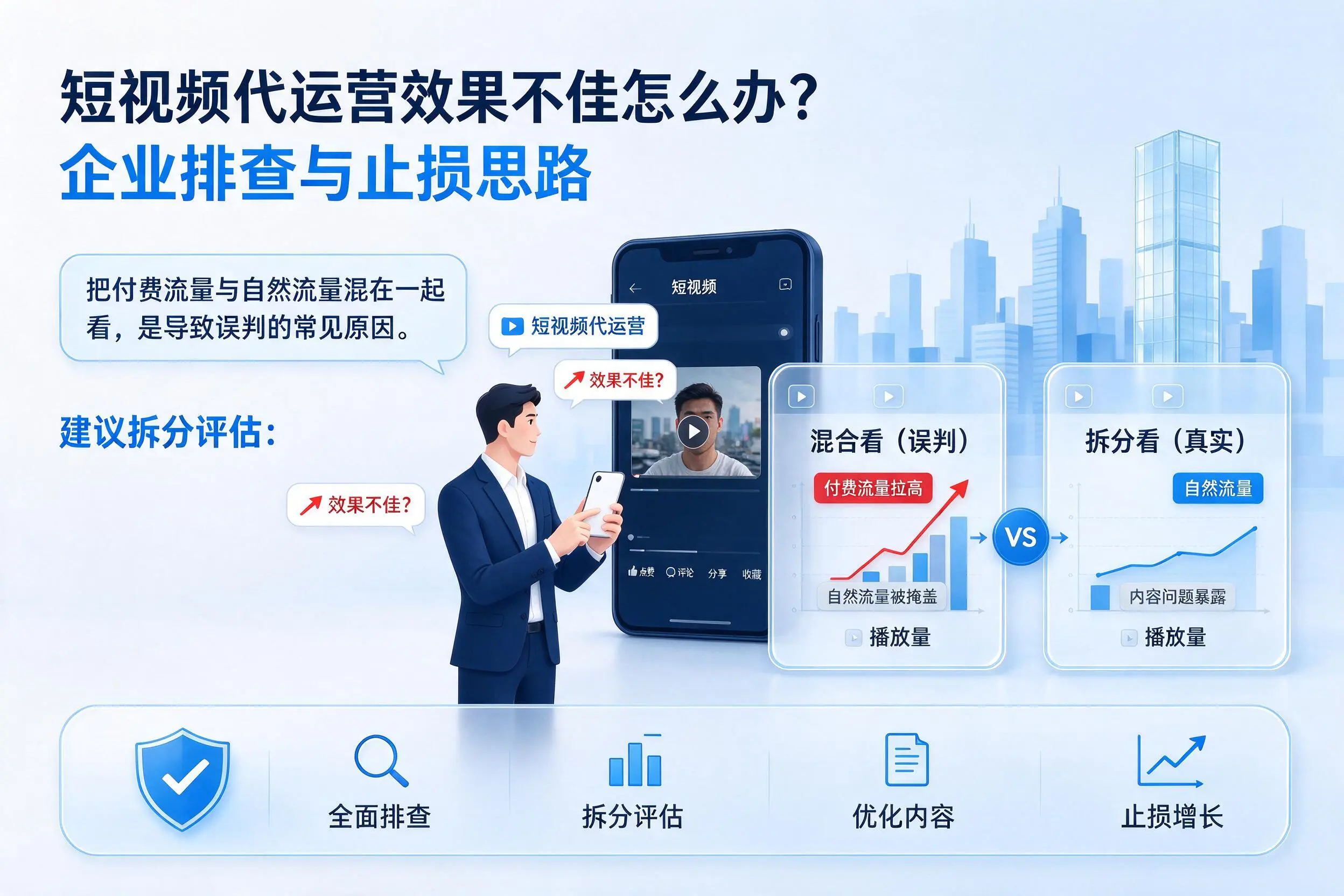 短视频代运营效果不佳怎么办?通辽企业排查与止损思路