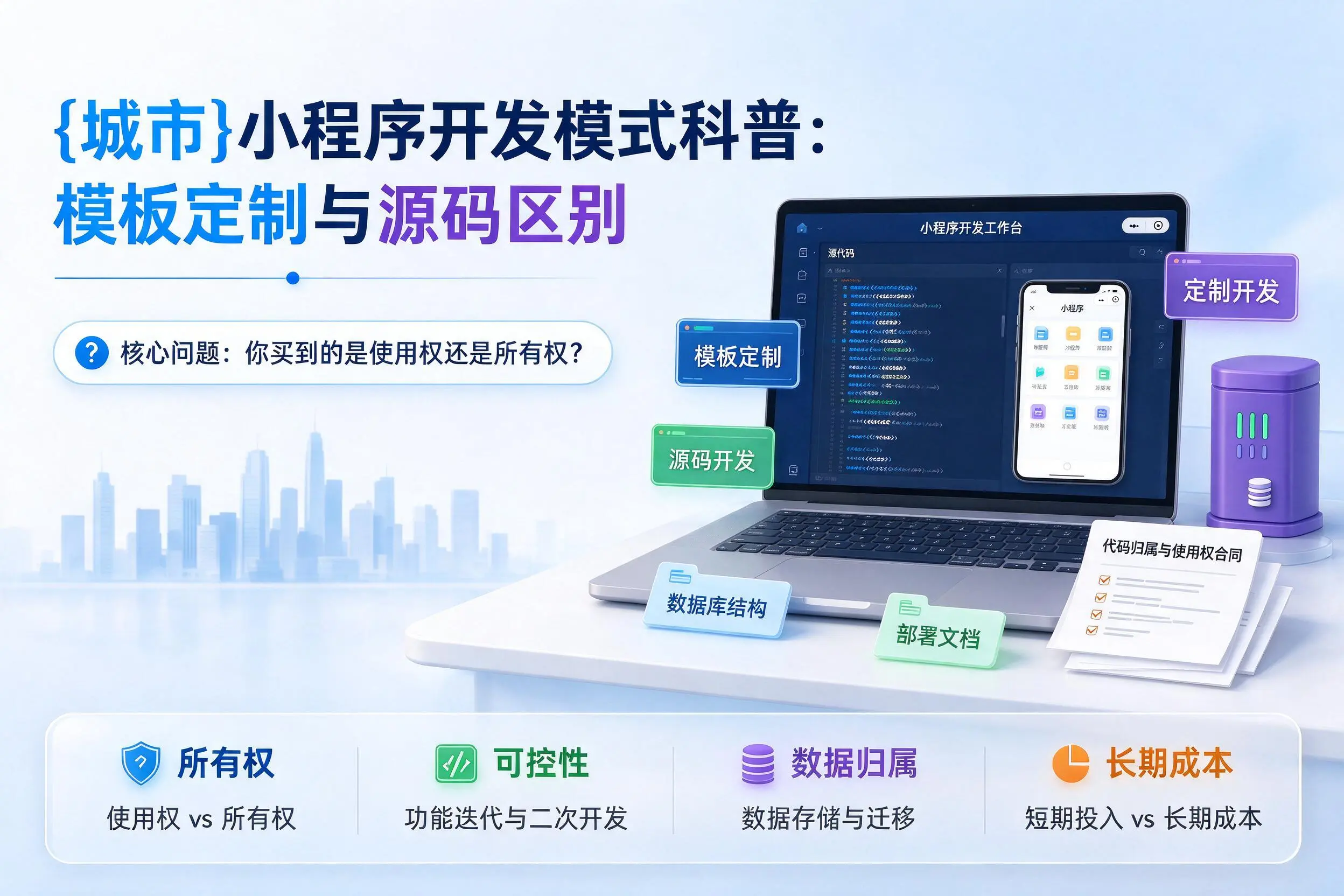 通辽小程序开发模式科普:模板定制与源码区别