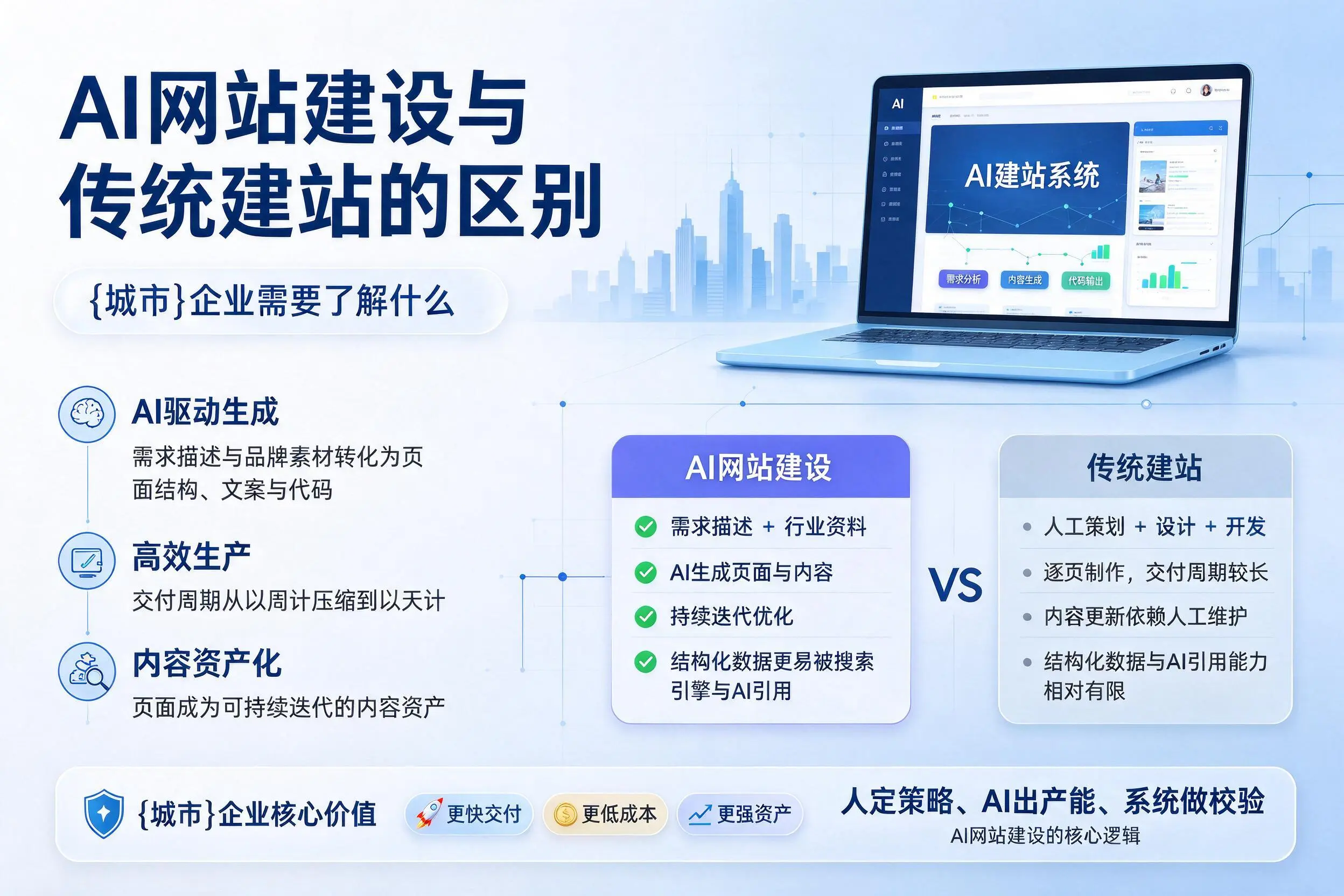 AI网站建设与传统建站的区别，通辽企业需要了解什么