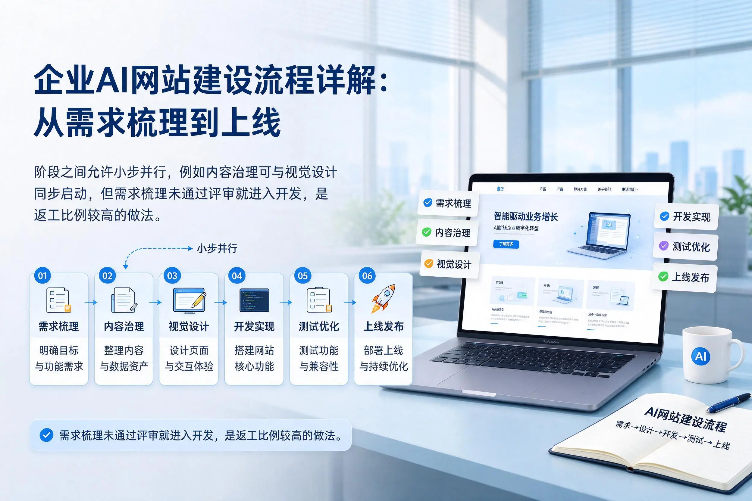 通辽企业AI网站建设流程详解：从需求梳理到上线