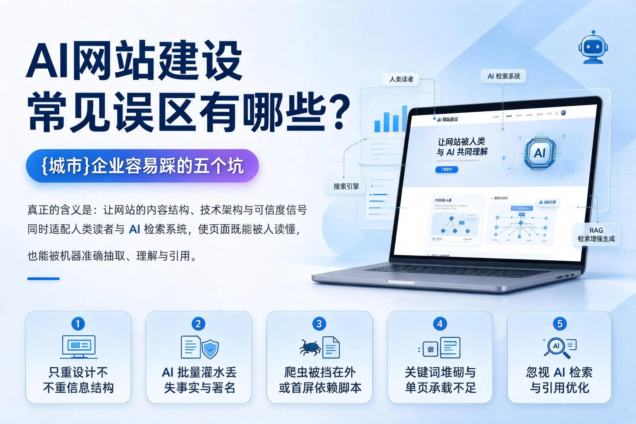 AI网站建设常见误区有哪些？通辽企业容易踩的五个坑