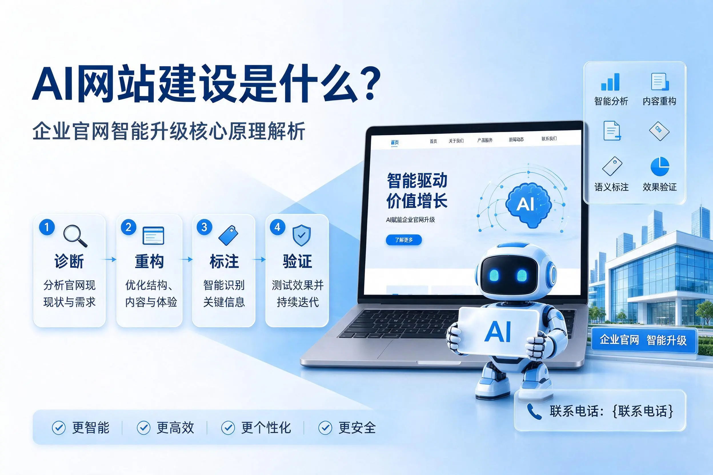 AI网站建设是什么?通辽企业官网智能升级核心原理解析