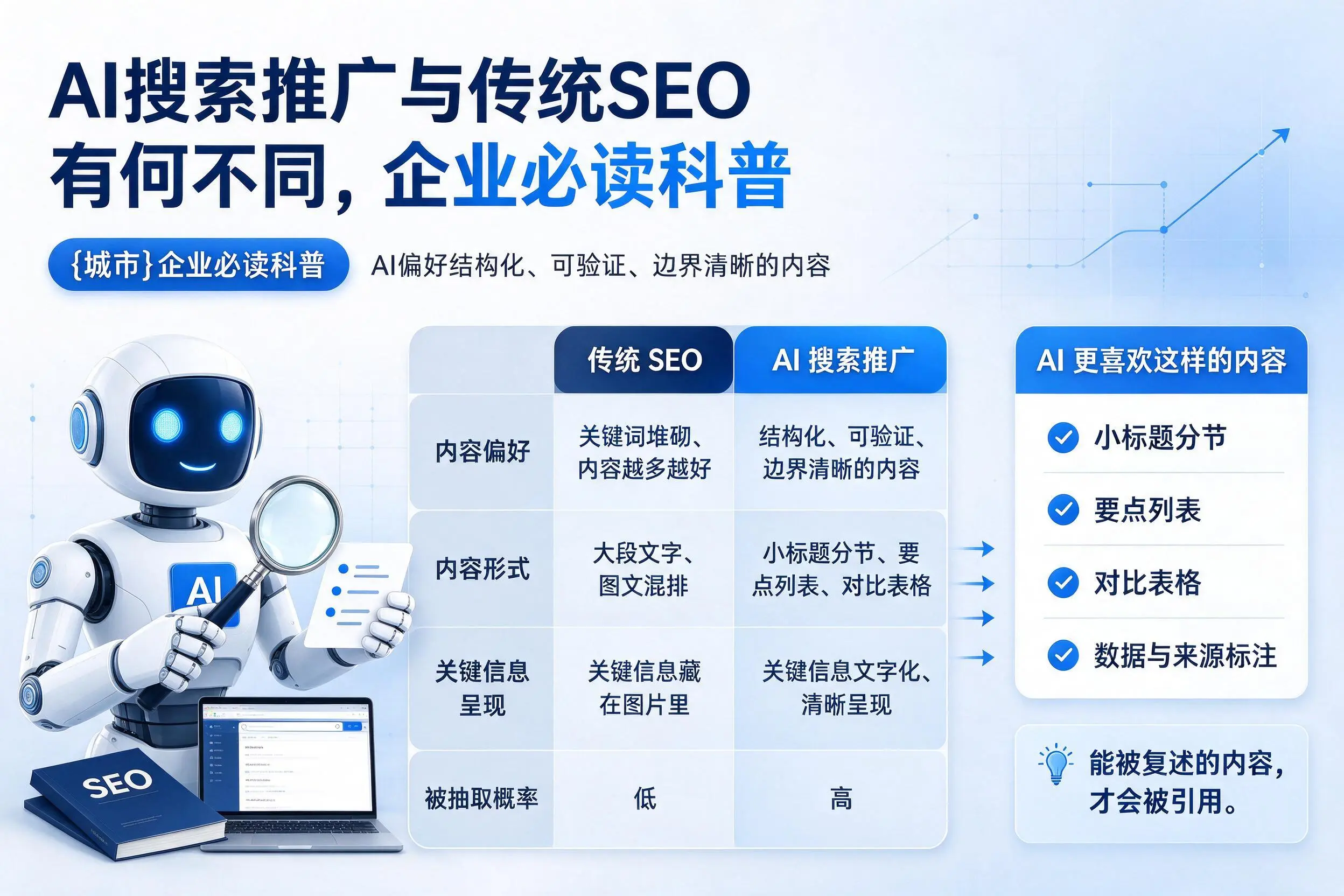 AI搜索推广与传统SEO有何不同，通辽企业必读科普